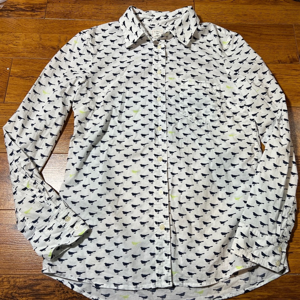 Gap The Fitted Boyfriend long sleeve shirt - Blue Bird - Size S